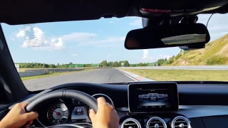 Бешеный круг по треку на Mercedes AMG C63 Казань ринг!