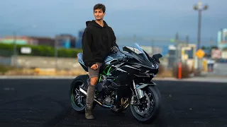 Carbon Fiber Ninja H2R! (DJI Osmo Action 4 Motorcycle Camera Test)