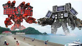 NEW SUPER UPGRADED TITAN TV MAN VS NEW SUPER UPGRADED SPEAKERMAN