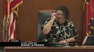 07/06/2021 Council Committee: Budget & Finance