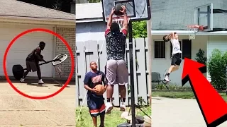 DRIVE BY DUNK CHALLENGE IN THE HOOD!! (GONE WRONG!?) ft. Based Chiko