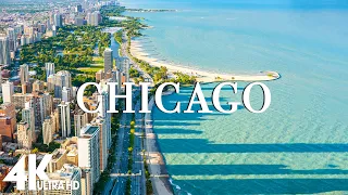 FLYING OVER CHICAGO (4K UHD) - Relaxing Music Along With Beautiful Nature Videos - 4K Video HD