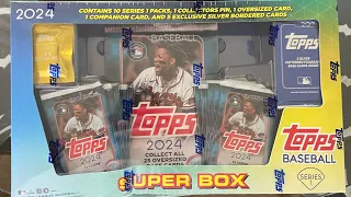 2024 TOPPS SERIES 1 BASEBALL SUPER BOX LOADED WITH AWESOME CARDS!!!