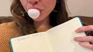 ASMR - Holiday Grocery List - Soft Spoken Gum Chewing/Snapping/Popping