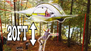20FT in the Air: Tree Tent Camping with Beautiful Fall Scenery and Campfire Sloppy Joes