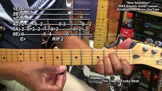 How To Play INXS New Sensation INXS On Guitar Lesson COMPLETE @EricBlackmonGuitar