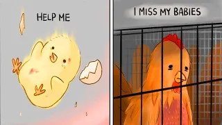 Sad Comics about The Life of Male Chick - Peter
