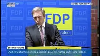 Europawahl - Christian Lindner & Alexander Graf Lambsdorff zum Wahlergebnis der FDP am 26.05.2014