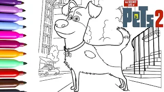 Coloring MAX The Secret Life of Pets 2 | Coloring Pages | Coloring Videos for Kids