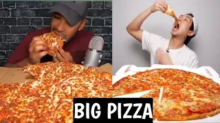 Mukbangers eat the Bigger PIZZA !!!