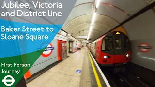 London Underground First Person Journey - Baker Street to Sloane Square via Green Park and Victoria
