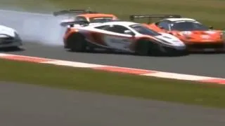 British GT Silverstone Big Pile Up