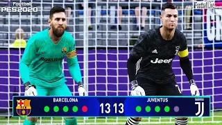 PES 2020 | L.MESSI goalkeeper vs C.RONALDO goalkeeper | Penalty Shootout | Barcelona vs Juventus