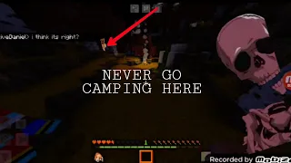 Never go camping here in Minecraft 😱😱😱 #minecraft #horror #gameplay