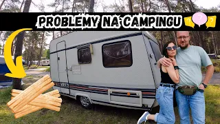 Vlog #12 Stegna PRZYCZEPA KEMPINGOWA ustawiona przy plaży. CAMPING 180 problemy na campingu.