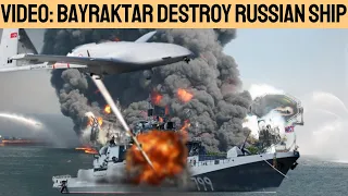 Watch: Bayraktar TB2 struck D-144 Serna-class landing craft!