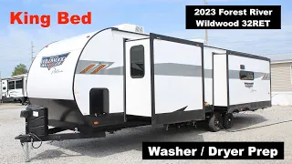 HUGE Master Bedroom on this Entry Level Travel Trailer! 2023 Forest River Wildwood 32RET