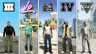 Comparison of GTA games (GTA 3 vs VC vs SA vs IV vs V)