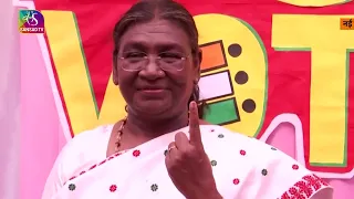 President Droupadi Murmu casts her vote for the Lok Sabha elections 2024