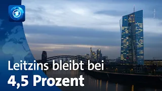 Europäische Zentralbank lässt die Leitzinsen unverändert