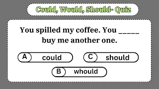 Could, Would, Should:Modal verbs:English grammar