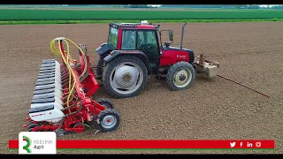 POMPOENEN ZAAIEN MET DE KUHN PLANTER 3 ZAAIMACHINE + SCHOFFELEN