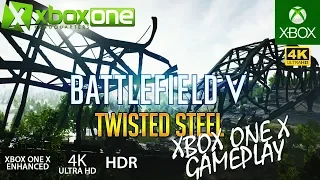[4K] Battlefield 5 "Twisted Steel" XBOX ONE X MULTIPLAYER CONQUEST GAMEPLAY in Ultra HD
