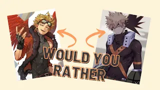 would you rather | my hero academia (bnha) edition