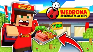 MINECRAFT ALE PRACUJE W BIEDRONCE W MINECRAFT?! GPLAY & LAKI