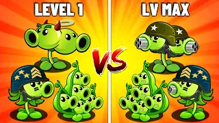 PvZ2 Discovery - Every Peashooters Level 1 Vs Max Level.