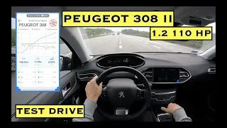 NEW 2021 Peugeot 308 1.2 110HP Hatchback | POV TEST DRIVE | ACCELERATION | FUEL CONS.