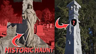 HAUNTED STATUE and Bizarre DAMAGE at Odd Fellows Cemetery  | Graveyard Exploration