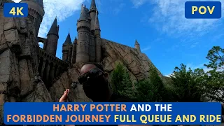 [4k] Harry Potter and the Forbidden Journey Complete Ride and Queue