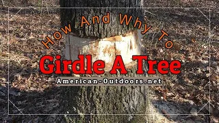 How And Why To Girdle A Tree {Tree Girdling}