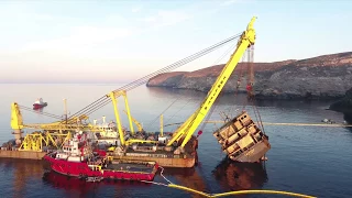 MEGATUGS - SMIT wreck removal of M/V Cabrera on Andros island