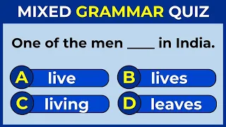 Mixed Grammar Quiz | CAN YOU SCORE 30/30? #challenge 30