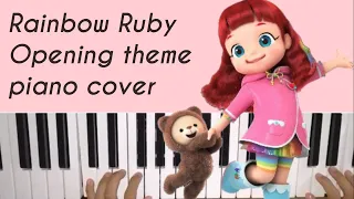 Rainbow Ruby opening theme song piano cover + not angka