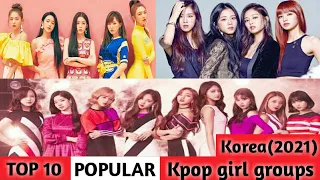 Top 10 Popular kpop girl groups in Korea||2021|Blackpink|Twice|Red Velvet|Gfriend|Updated