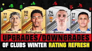 BIGGEST WINTER RATING UPGRADES & DOWNGRADES of Every Club in FC 24! 😱🔥 ft. Bellingham, Garnacho...