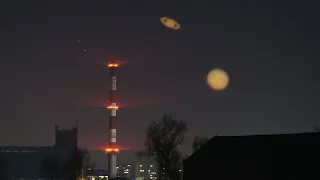 Jupiter and Saturn Conjunction 2020 - beautiful timelapse - 4 days before the Great Conjunction