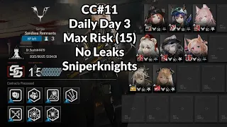 [Arknights] CC#11 - Daily Day 3 | Max Risk (15) | "Sandsea Remnants" | Sniperknights