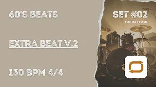 130 BPM Extra Beat 2. 60's Beats Pop/Rock Drum Loop Sample, 4/4