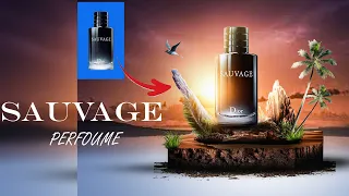 Perfume Poster Design in Photoshop! Poster in sauvage perfoume design in photoshop