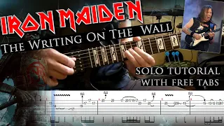 Iron Maiden - The Writing On The Wall Dave Murray solo lesson (with tablatures and backing tracks)