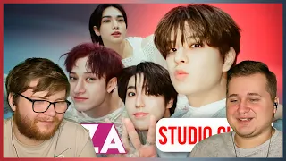 Реакция на [Русская озвучка Kadza] Stray Kids за кадром LALALALA | STUDIO CHOOM