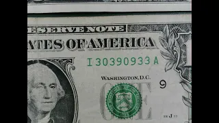 2013 $1 Bill Almost duplicate Serial number