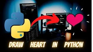 love in python turtle |  Draw a heart With Python  | Python graphics tutorial | @BongCoder | 2022