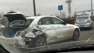 Массовое ДТП на Московском проспекте в Калининграде. 26.02.21