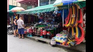 [4K] Walk inside "Ban Mo" local street electronic market in Bangkok