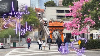 Angels Flight Railway in Downtown Los Angeles (4th Street) [4K]